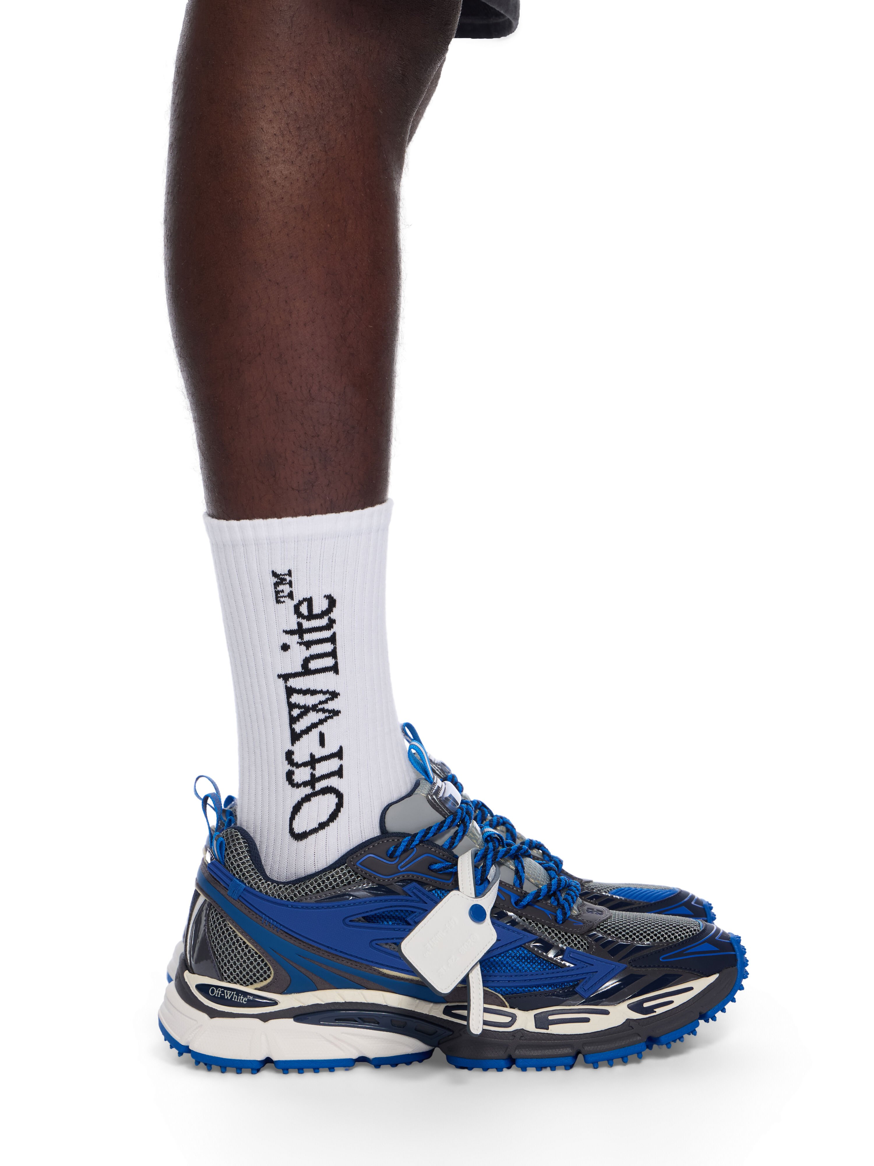 OFF WHITE Be Right Back Sneakers GUNMETAL - NAVY BLUE OMIA295F25FAB005