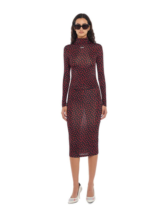 Off Stamp Dot Second Skin Midi Dress OFF WHITE Off Stamp Dot Second Skin Midi Dress Black Rumba Red 2FU00871T