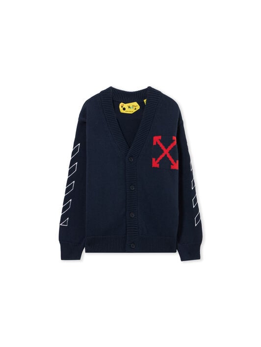 OFF WHITE Arrow Diag Knit Cardigan SEABORNE 44BHB001S26K001