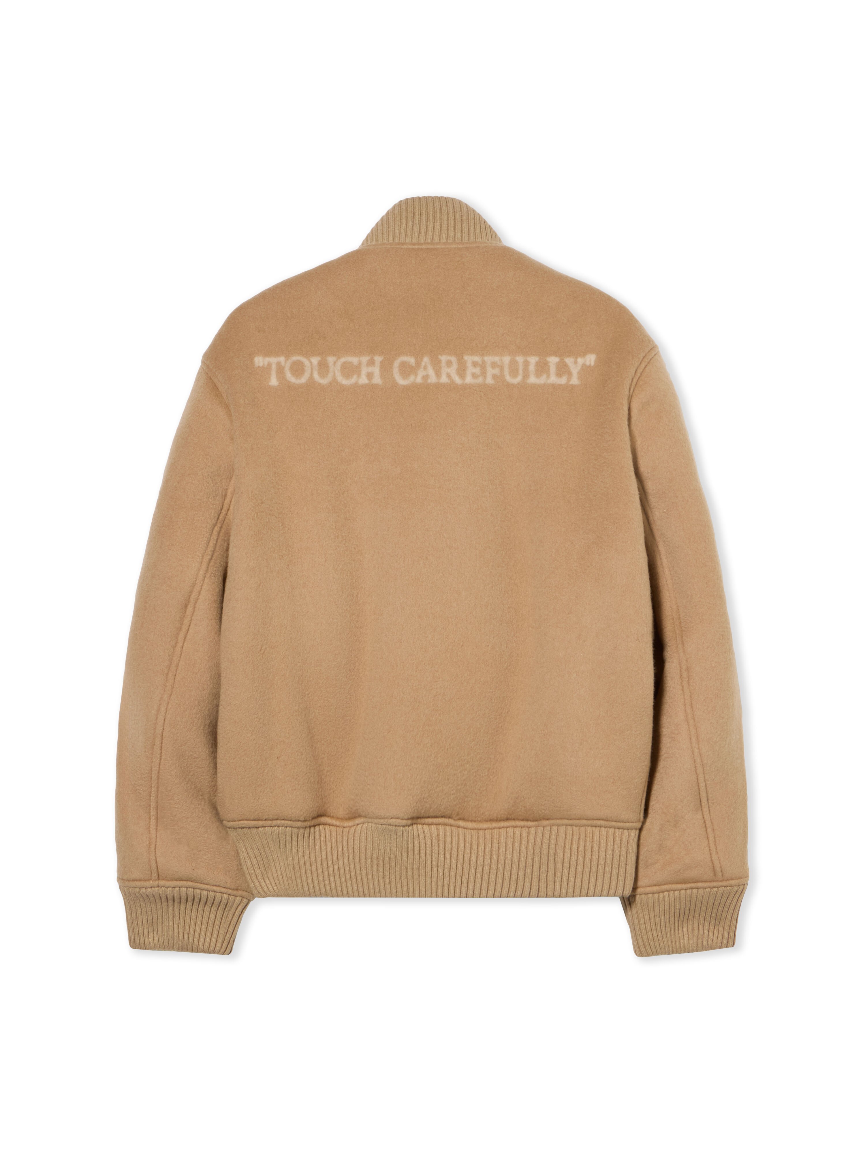 OFF WHITE QUOTE WS BOMBER JKT DOE-LIGHT BROWN OWEH031F25FAB001