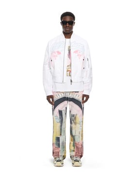OFF WHITE Skyline Cropped Bomber WHITE 44MEH05ZZ26F003