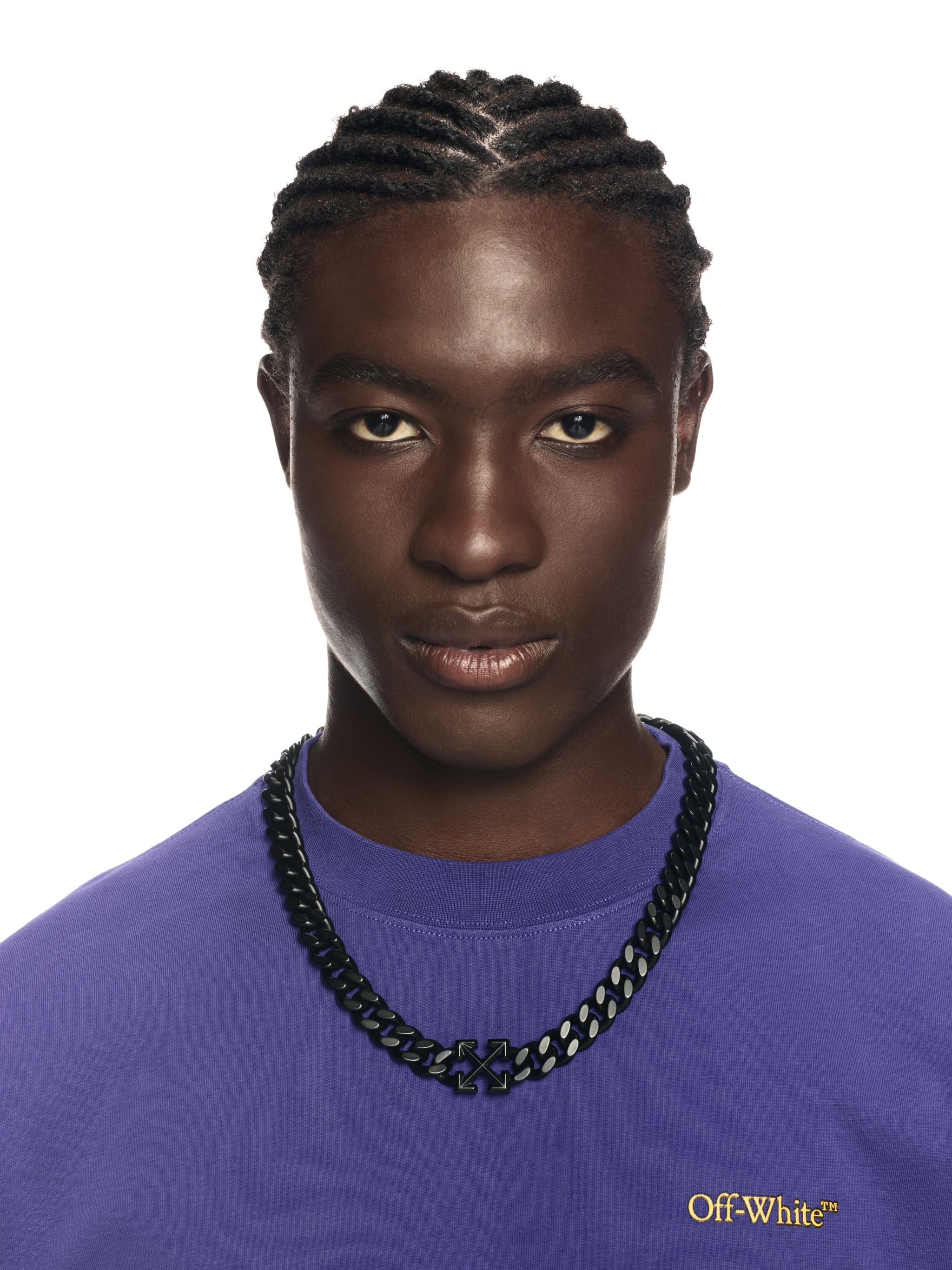 OFF WHITE Black Arrow Chain Necklace BLACK OMOB15MC99MET001
