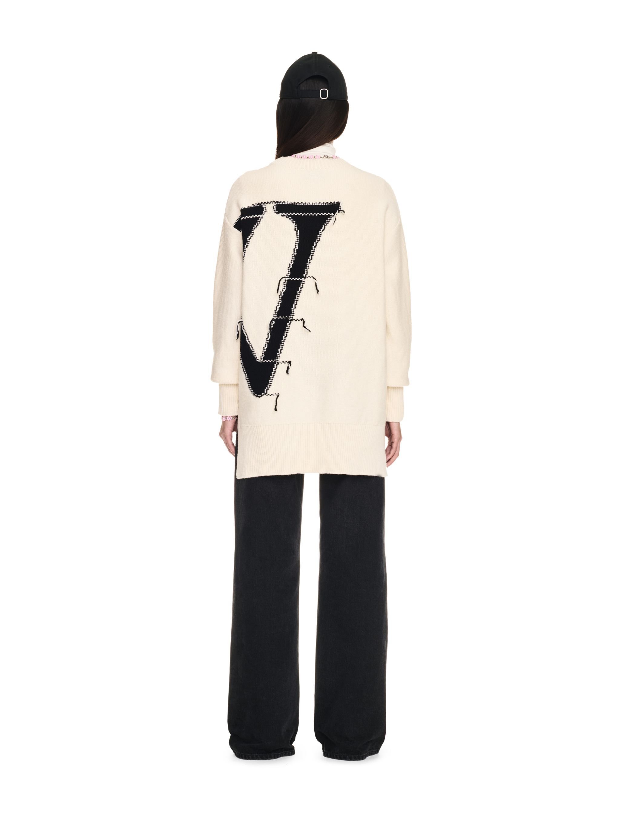 OFF WHITE Weisser Pullover Mit Rundhalsausschnitt Und Logo WEISS OWHE102C99KNI001