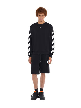 OFF WHITE Globe Logo Shorts BLACK 44OWOS26B084
