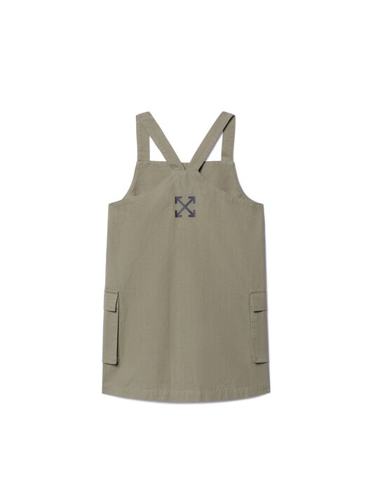 OFF WHITE Bookish Cargo Dress GREEN OGDB069S25FAB001