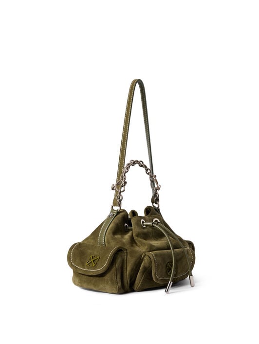 Dumbo.B Suede Bucket Bag OFF WHITE Dumbo.B Suede Bucket Bag BEECH - NO COLOR OWMY002F25LEA003