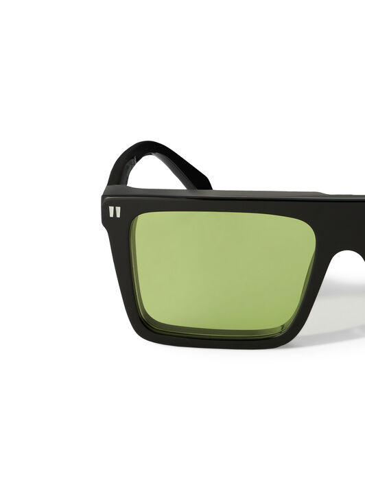 OFF WHITE Bridgeport Green Lens Sunglasses SHINY HAVANA OW1045105056