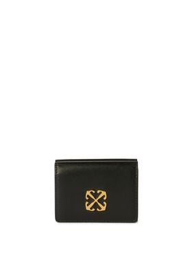 OFF WHITE Jitney Kompaktes Mini-Portemonnaie SCHWARZ OWNC060F23LEA001