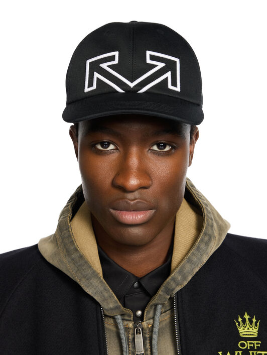 OFF WHITE Heritage Arrow Baseball Cap BLACK - WHITE OMLA04AF25FAB005