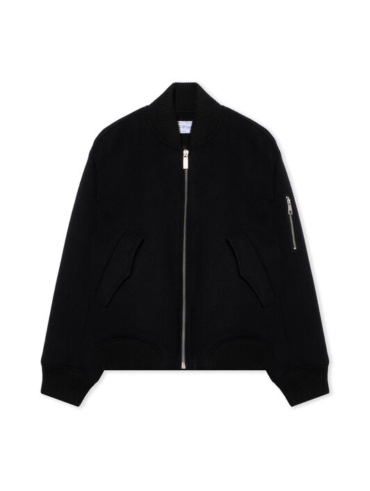 OFF WHITE Quote Ws Bomber Jkt BLACK - DARK GREY OWEH031F25FAB001