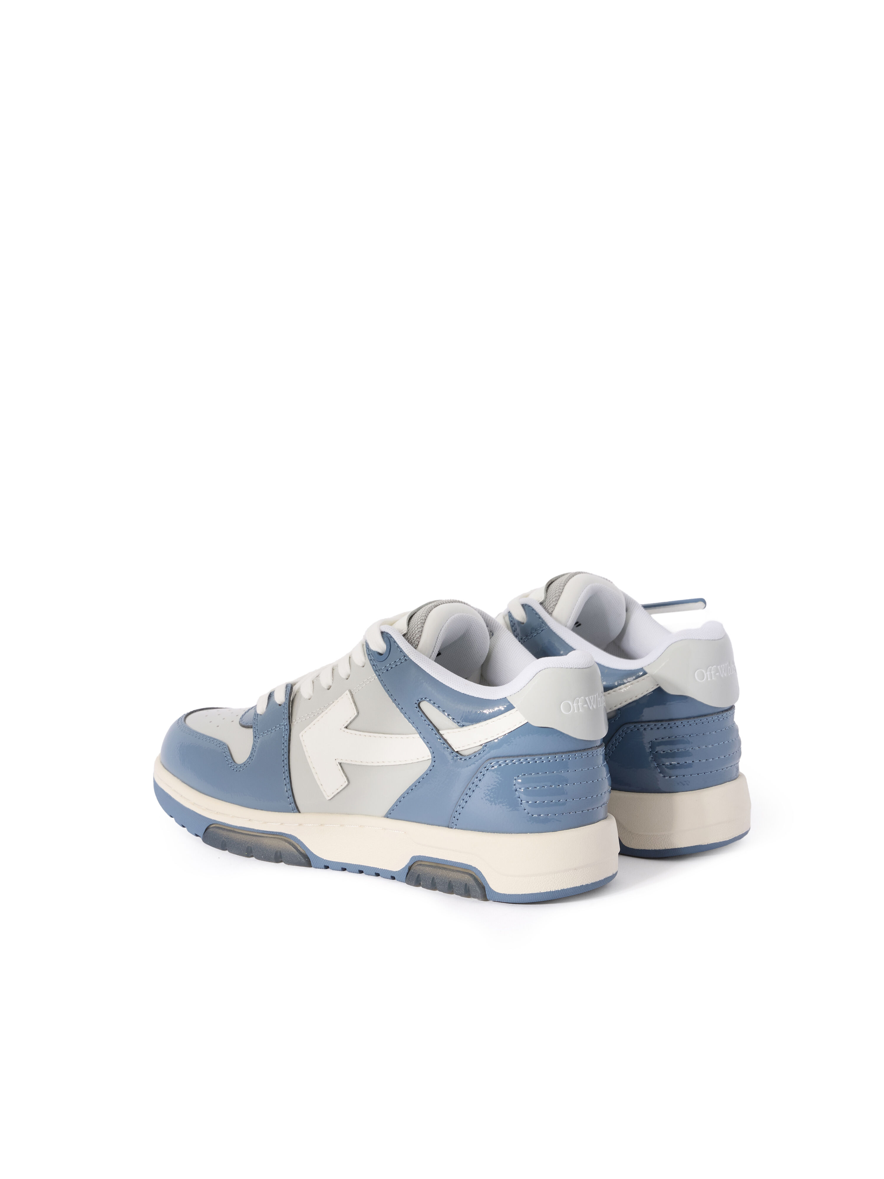 OFF WHITE Out Of Office Patent Leather GREY - WHITE OWIA259F25LEA00A