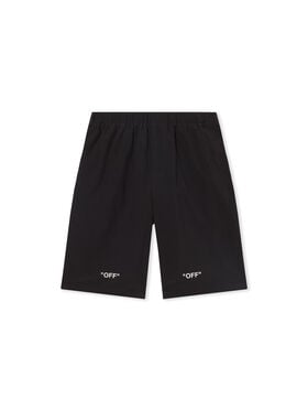 OFF WHITE Off Quote Out Of Water Shorts BLACK WHITE OMCB070C99FAB001
