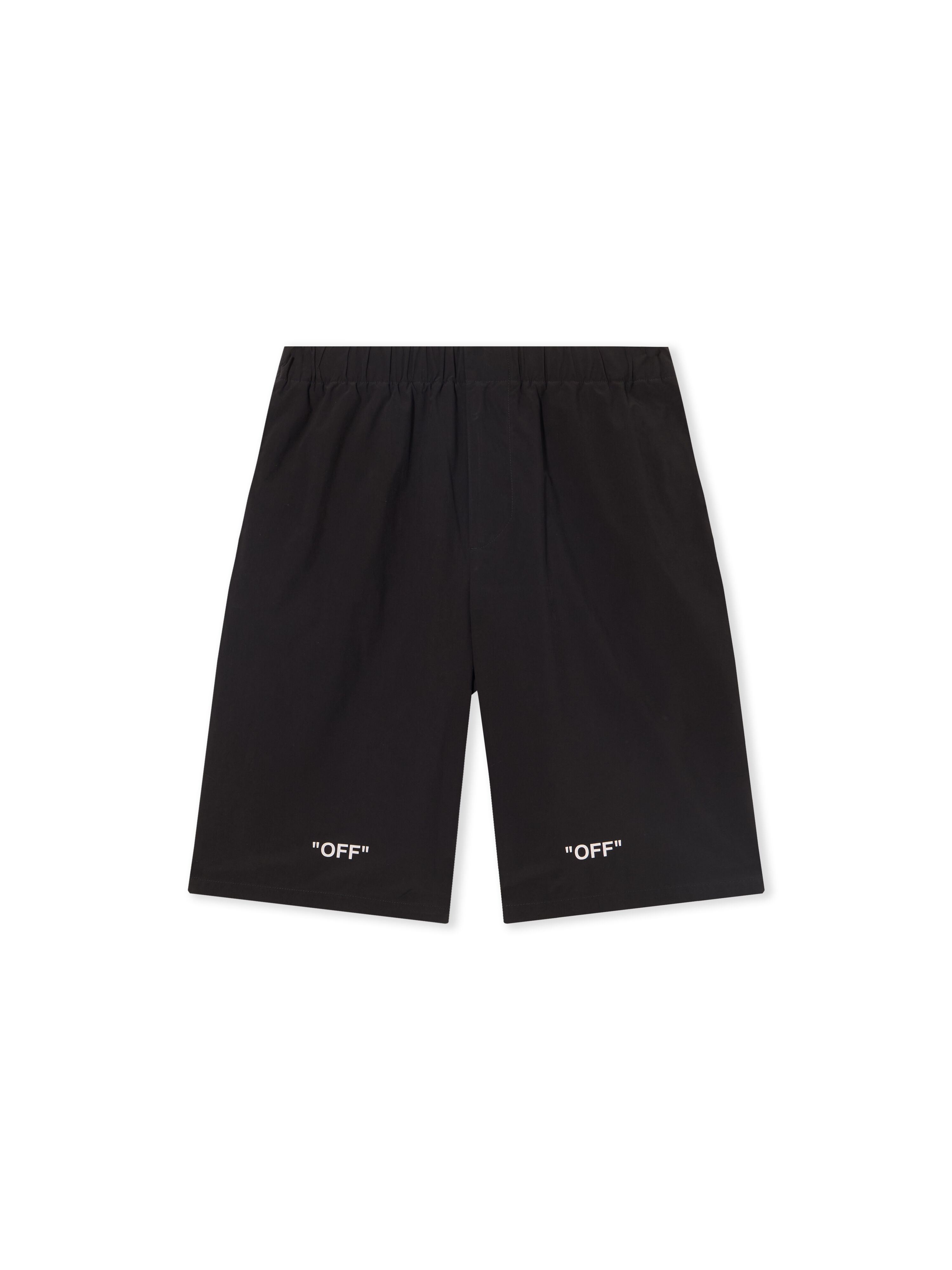 OFF WHITE Off Quote Out Of Water Shorts BLACK WHITE OMCB070C99FAB001
