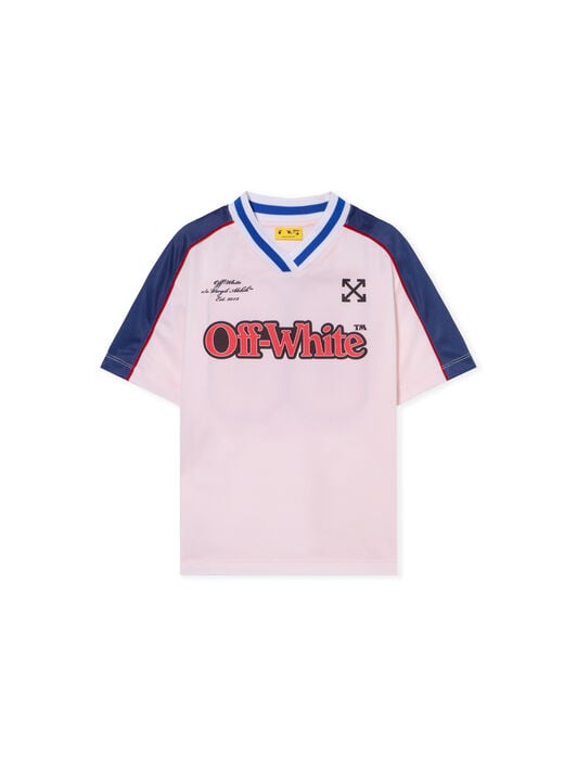 Soccer Track Logo T-Shirt OFF WHITE Soccer Track Logo T-Shirt SOFT PINK - RED OGAA01CF25JER001