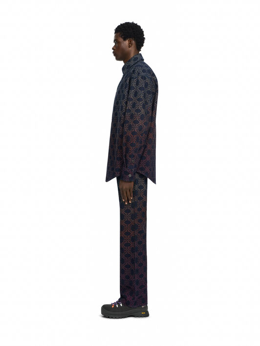 Arrow Monogram Degradé Jacquard Denim Overshirt OFF WHITE Arrow Monogram Degradé Jacquard Denim Overshirt DEGRADE 44MYD060F26D001
