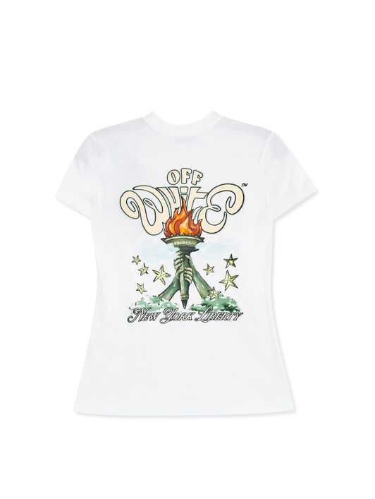 OFF WHITE OW x New York Liberty T-Shirt WHITE 29A00377TJER