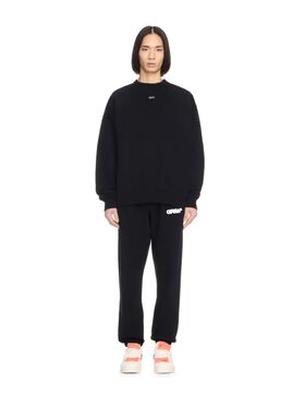 OFF WHITE Felpa Nera Con Motivo Vibe Arrow NERO OMBA054S25FLE005