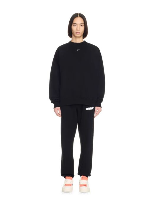 OFF WHITE Felpa Nera Con Motivo Vibe Arrow NERO OMBA054S25FLE005