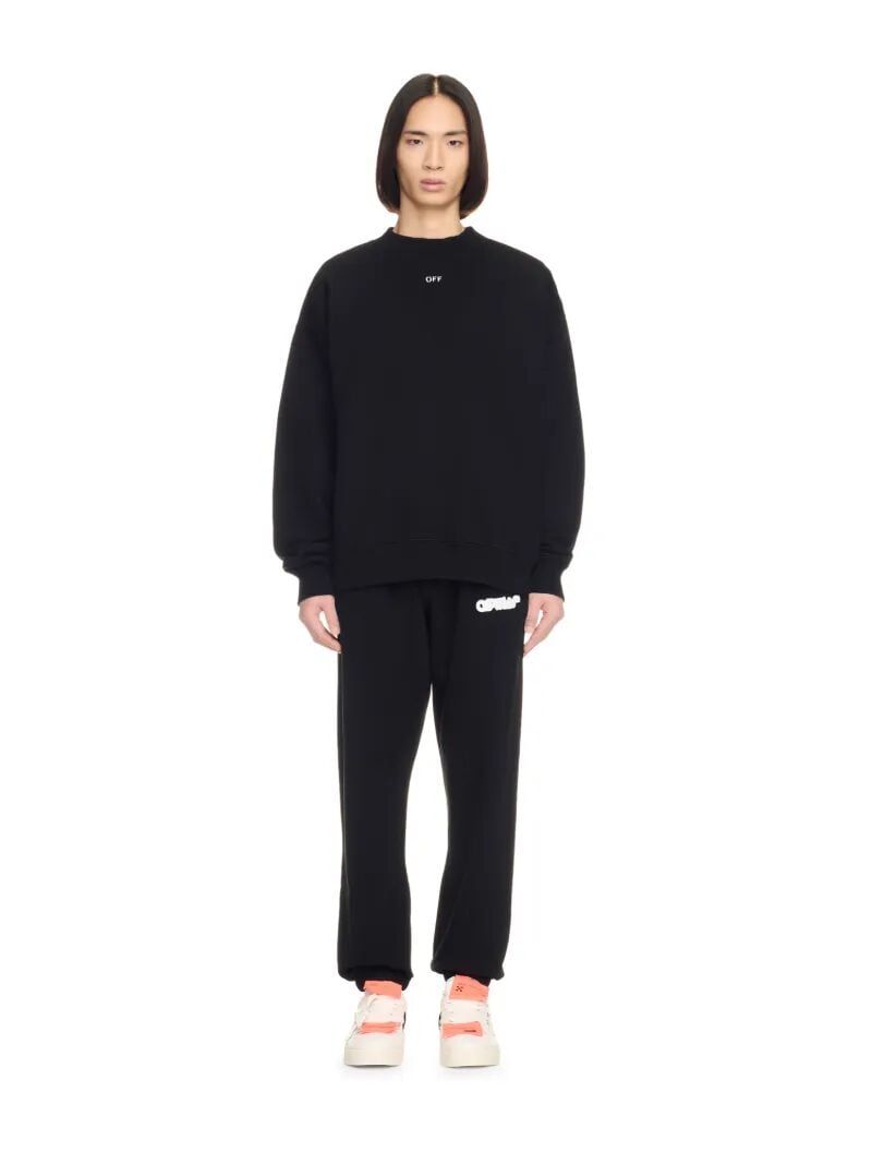 OFF WHITE Felpa Nera Con Motivo Vibe Arrow NERO OMBA054S25FLE005