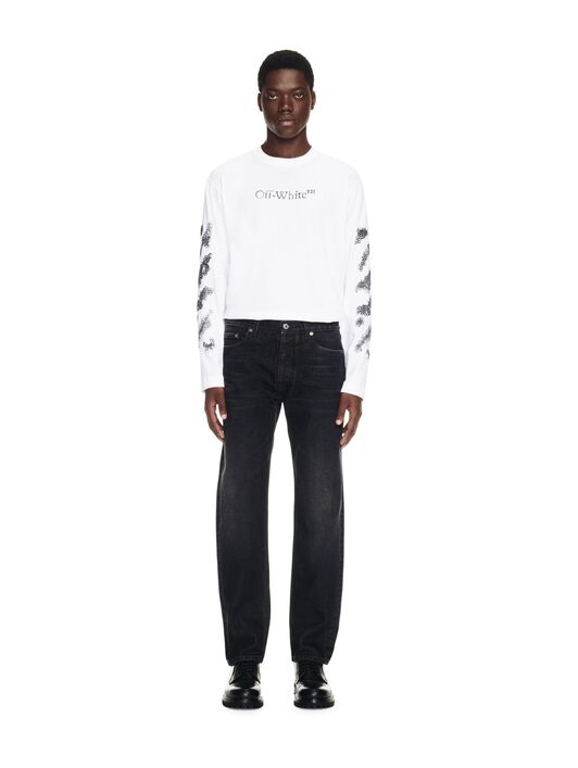 OFF WHITE Vintage Black Arrow Tapered Jeans BLACK OMYA175C99DEN001