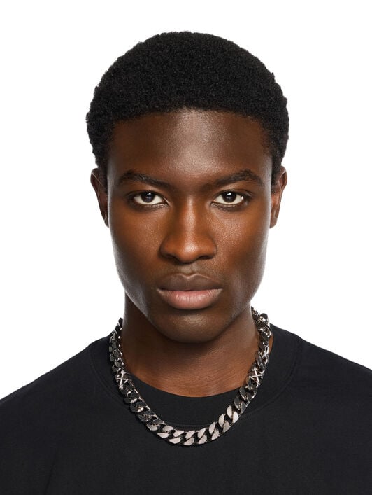 Arrow Chain Textured Necklace OFF WHITE Arrow Chain Textured Necklace SILVER - SILVER OMOB15VF25MET001