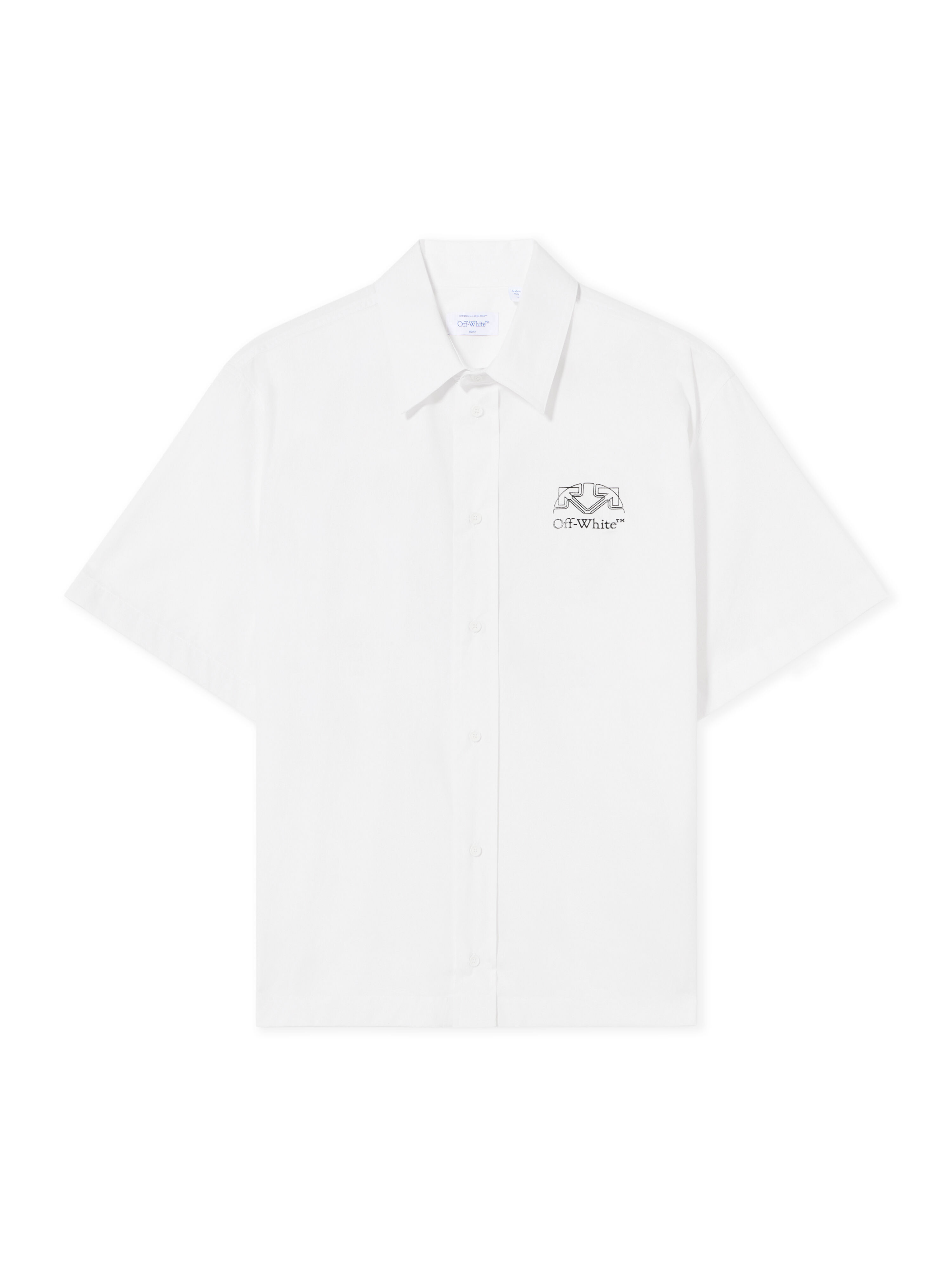 Off Line Half Arrow Poplin Slim Bowling Shirt OFF WHITE Off Line Half Arrow Poplin Slim Bowling Shirt WHITE 44MGG01PF26F002