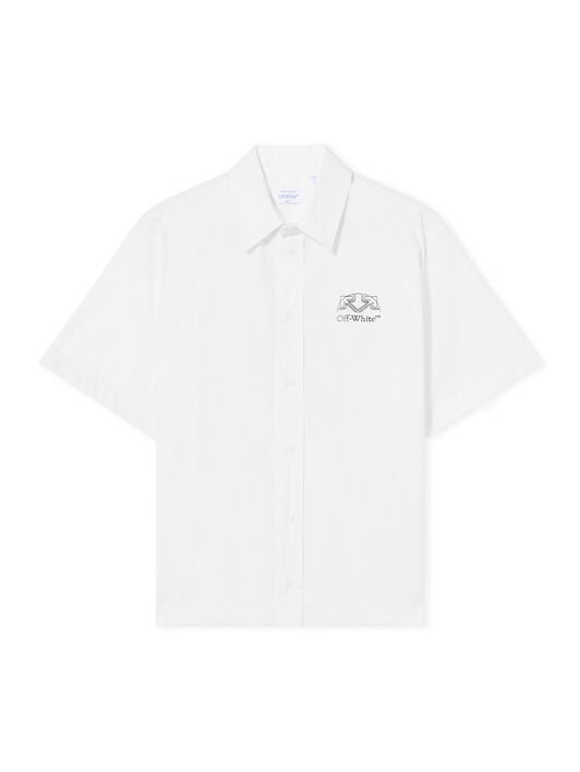 Off Line Half Arrow Poplin Slim Bowling Shirt OFF WHITE Off Line Half Arrow Poplin Slim Bowling Shirt WHITE 44MGG01PF26F002