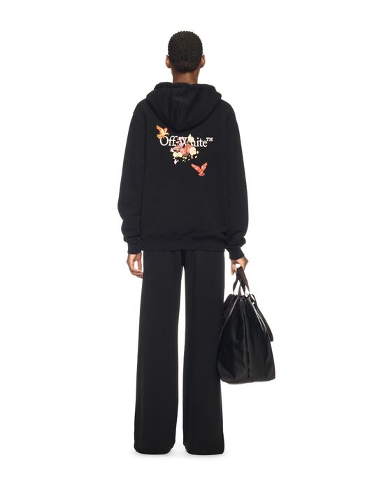 OFF WHITE Schwarzer Fresco Hoodie SCHWARZ OWBB064S25FLE001