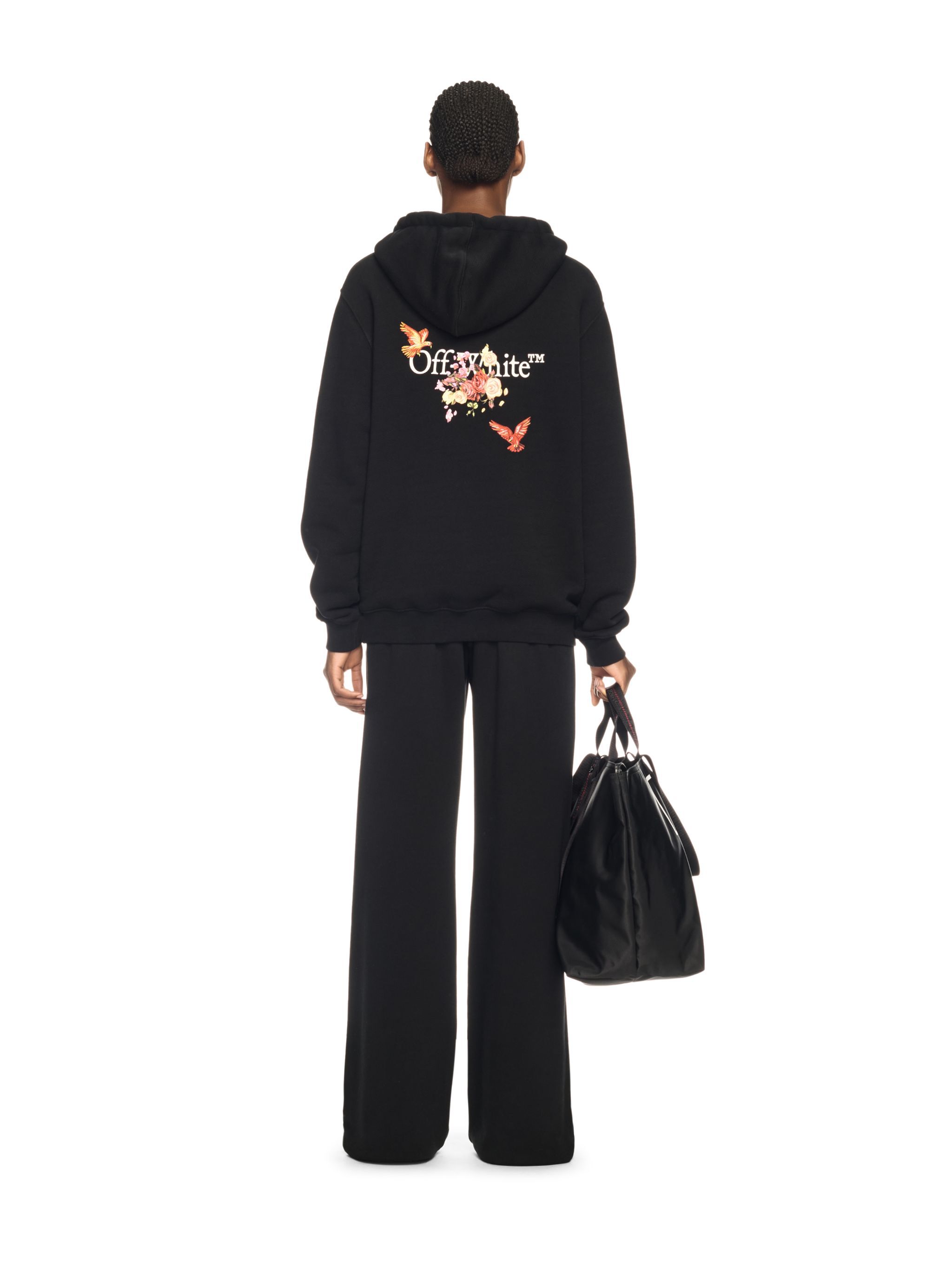 OFF WHITE Schwarzer Fresco Hoodie SCHWARZ OWBB064S25FLE001