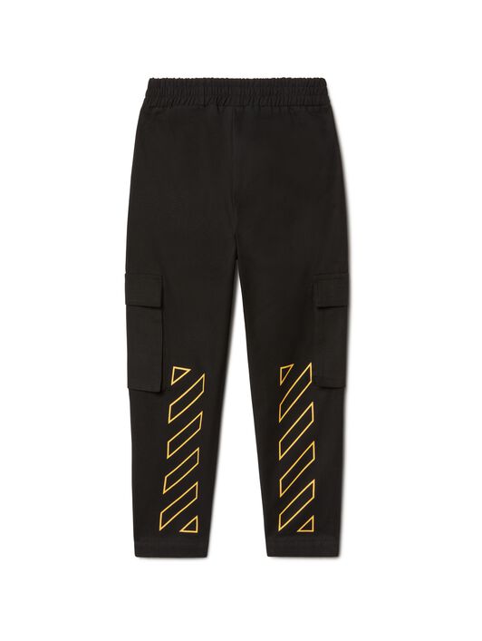 OFF WHITE Diagonal Bookish Cargo Pants BLACK OBCF007S25FAB001