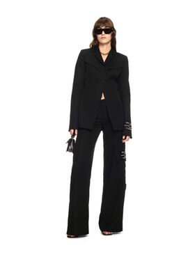 OFF WHITE Black Toybox Wool Cargo Pants PURPLE OWAD136S25JER001