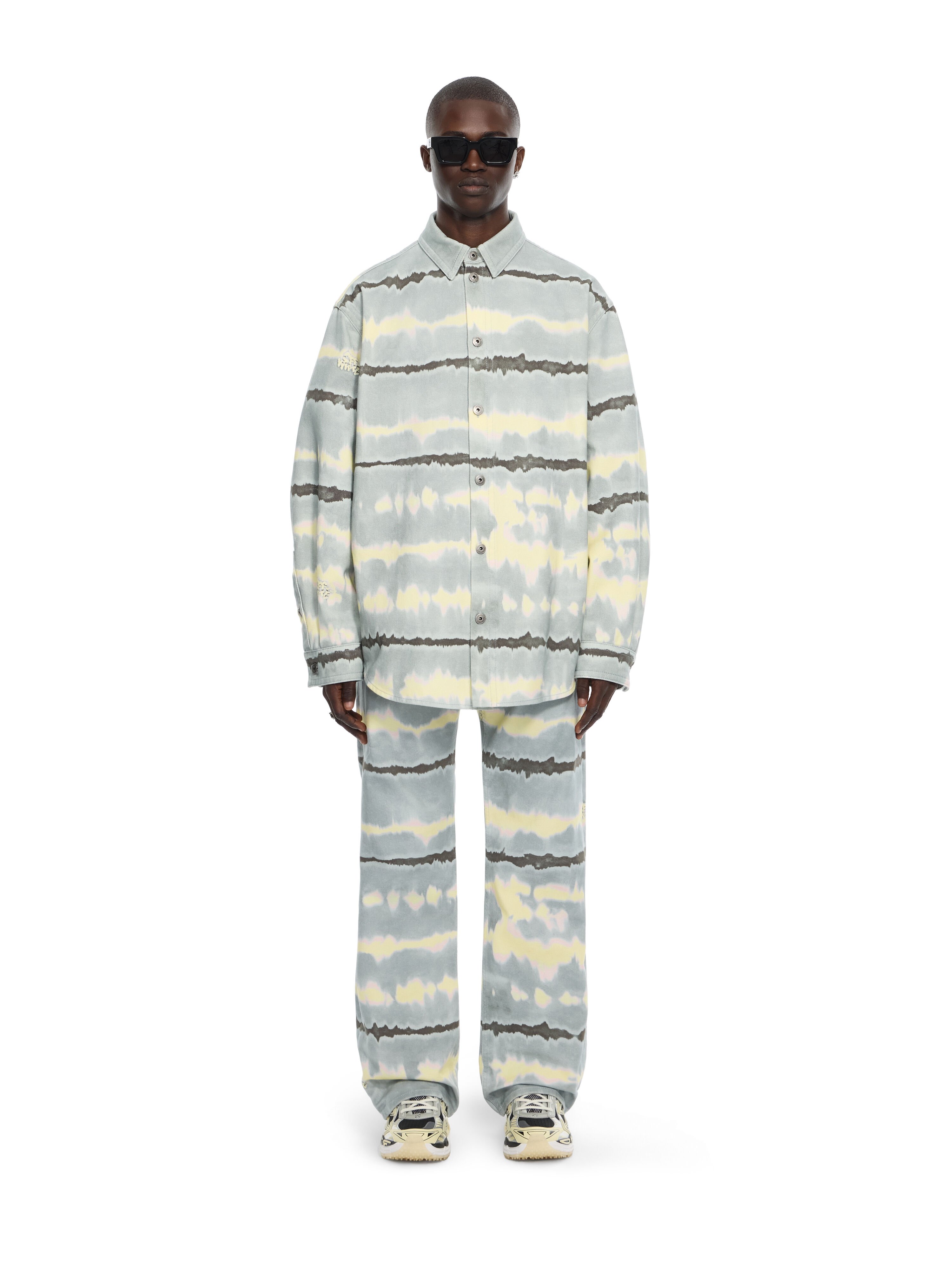 OFF WHITE All-over Tie-dye Slim Relax Jeans BLUE GREY 44MYA18JZ26D004
