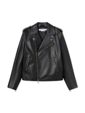 OFF WHITE Diag Tab Biker BLACK WHITE OMJG020C99LEA001