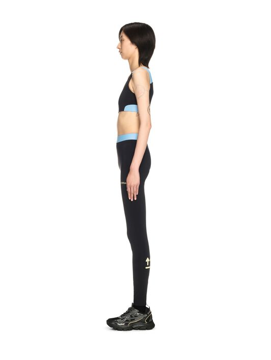 OFF WHITE Black Color-Block Leggings BLACK OWVV016S25JER001