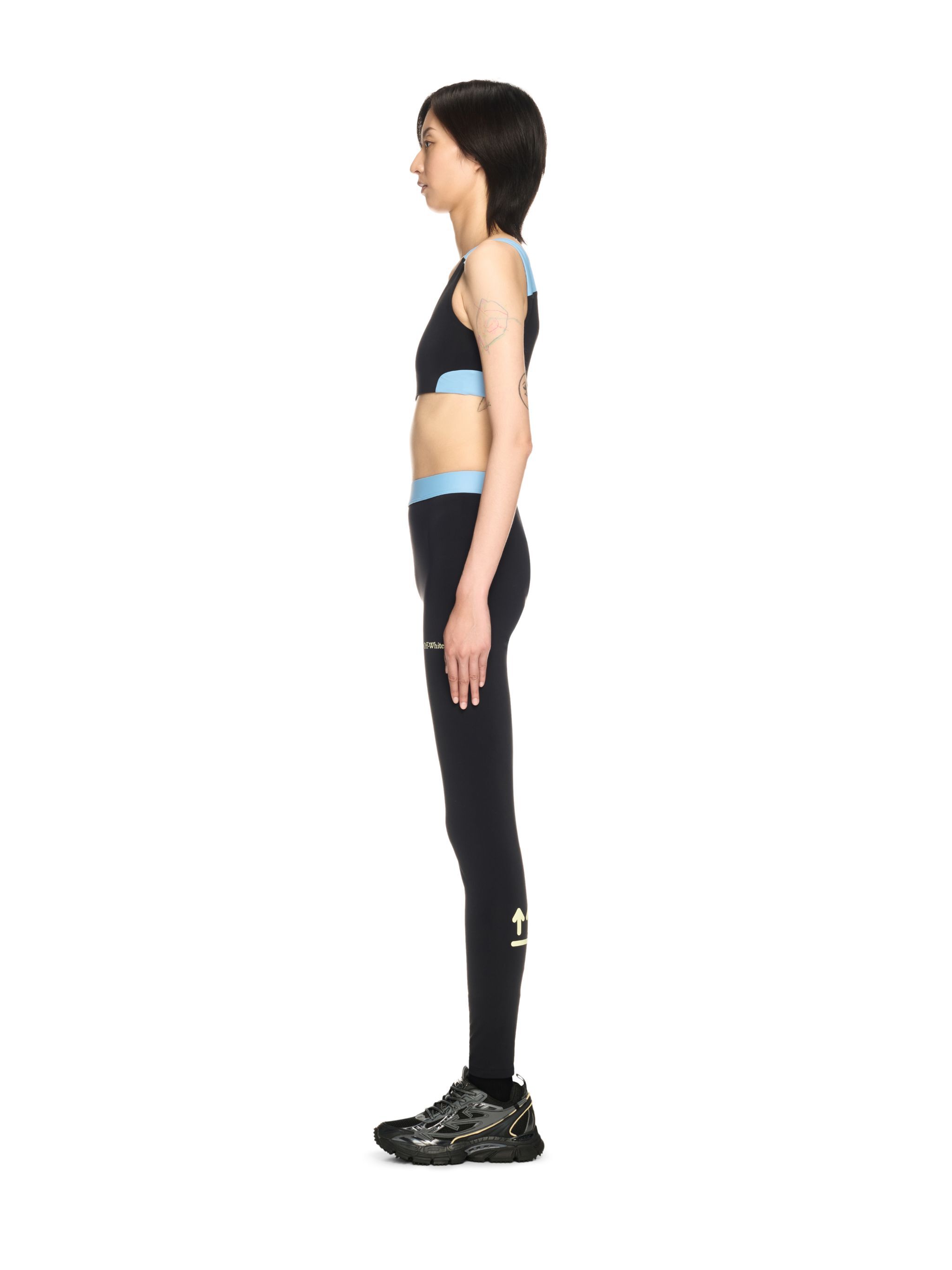 OFF WHITE Black Color-Block Leggings BLACK OWVV016S25JER001
