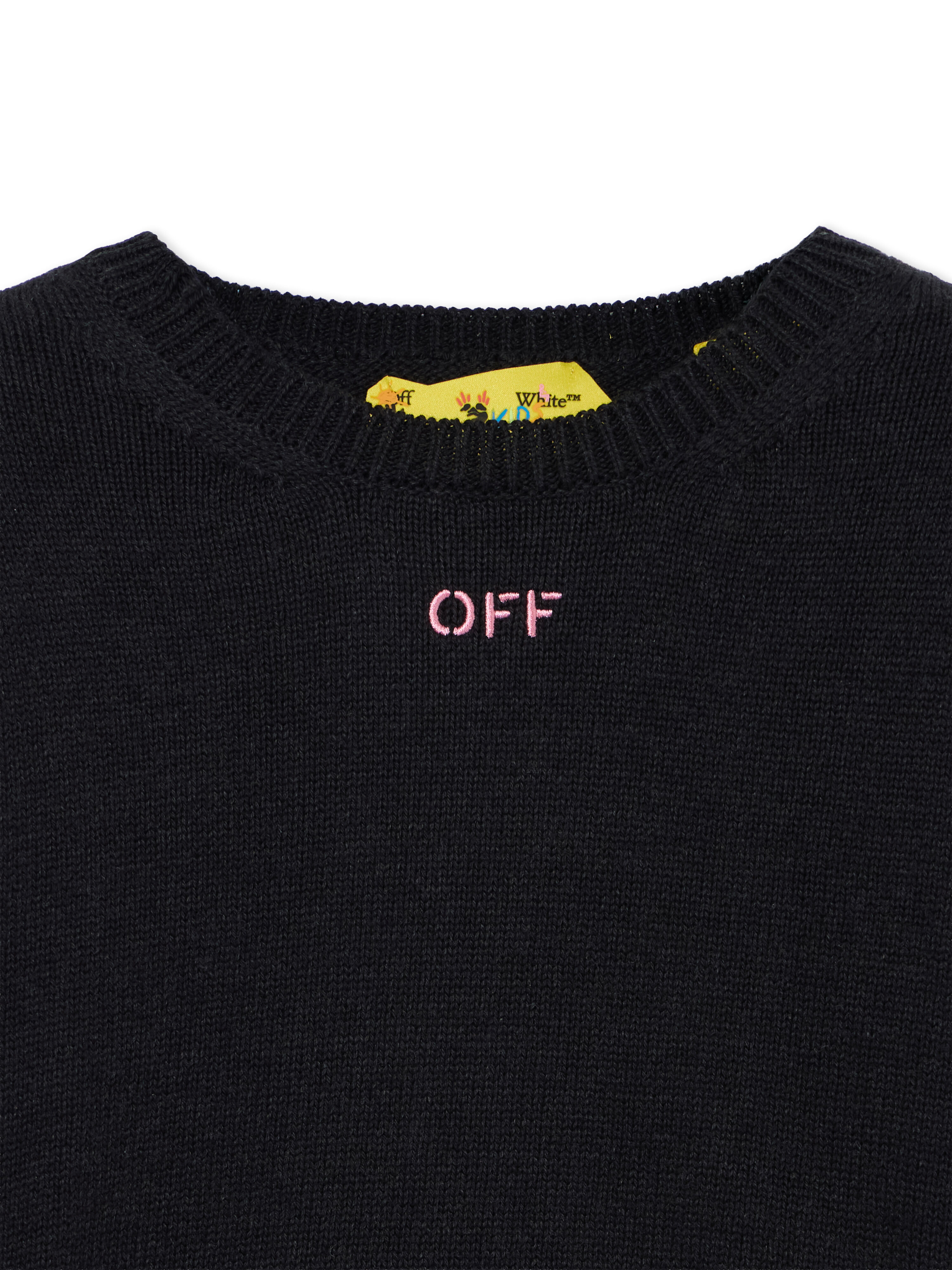 OFF WHITE Off Diag Arrow Knit Crewneck Sweater BLACK 44GHE002F26K001