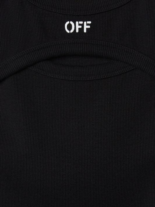 OFF WHITE Abito A Coste Con Logo Off NERO OGDB065S25JER001