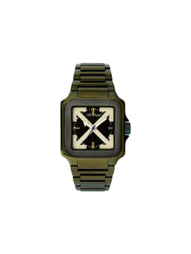 OFF WHITE "Proto Layer" Watch Two Tone Olive & Black OW1G009M