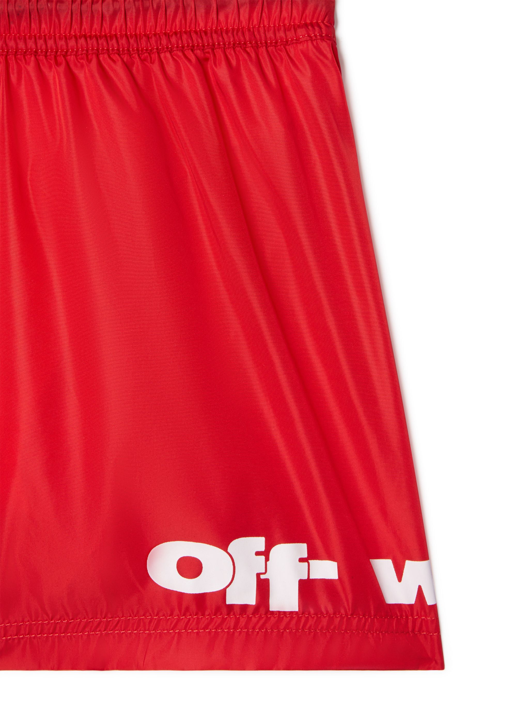 OFF WHITE Off Split Badeshorts ROT OBFA001S25FAB001