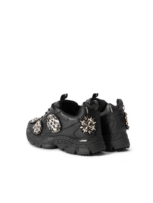 Be Right Back Bejeweled Sneakers OFF WHITE Be Right Back Bejeweled Sneakers BLACK - SILVER OMIA295Z26LEA003