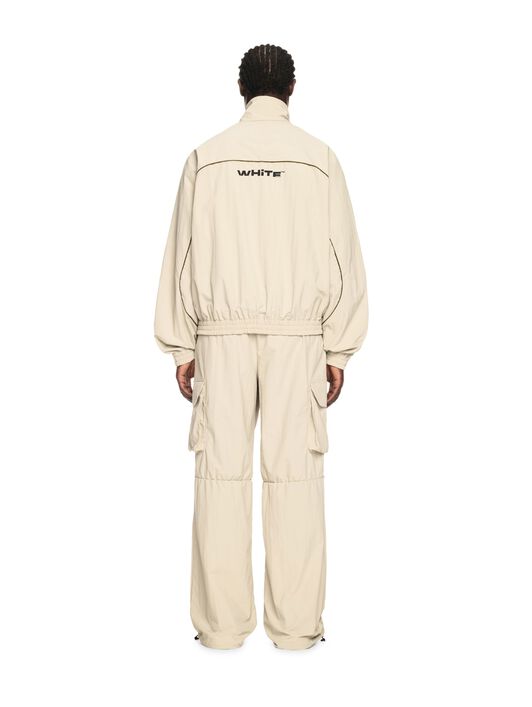 OFF WHITE Gray Off Split Track Pants NEUTRALS OMCJ037S25FAB001