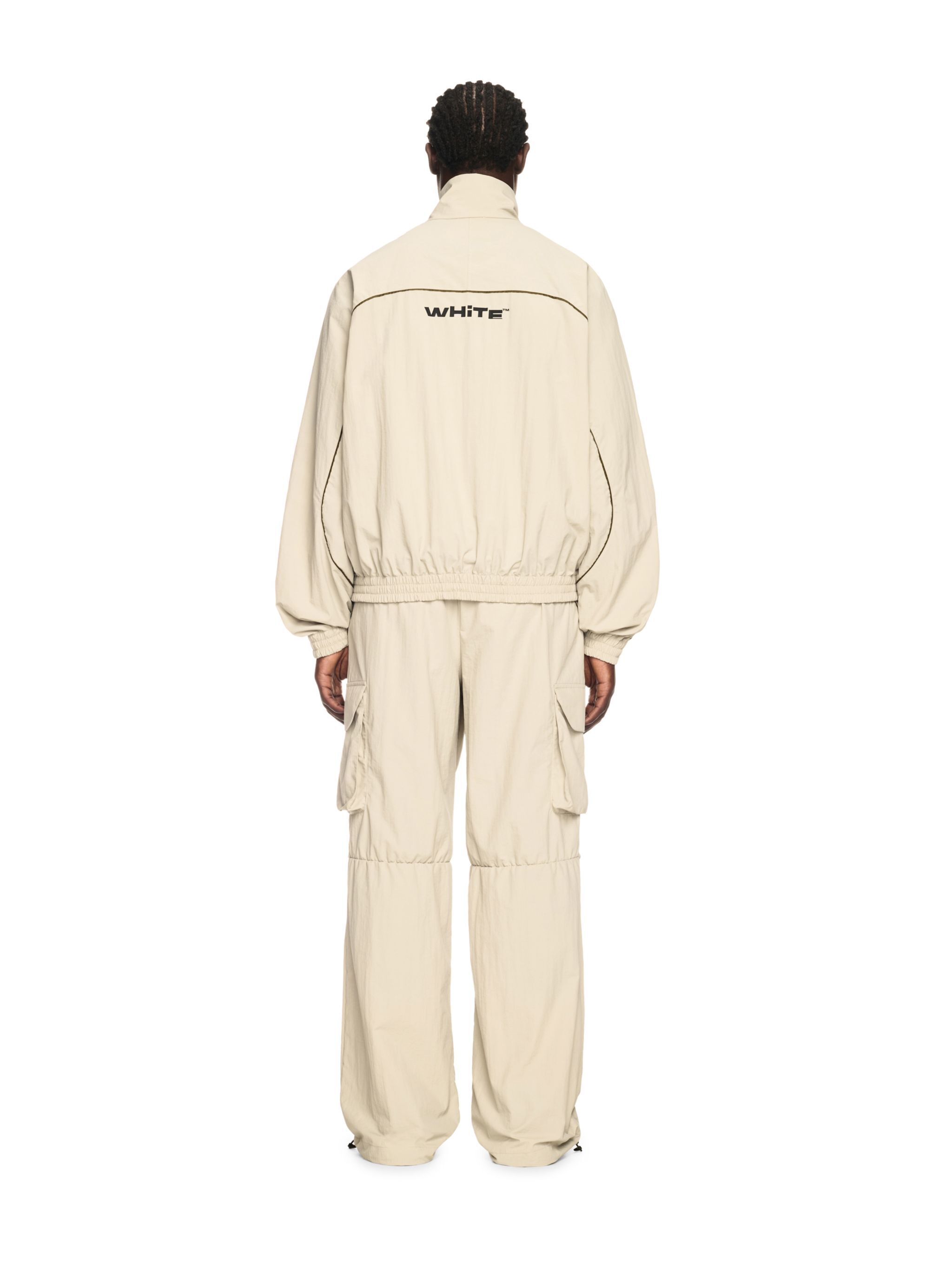 OFF WHITE Gray Off Split Track Pants NEUTRALS OMCJ037S25FAB001