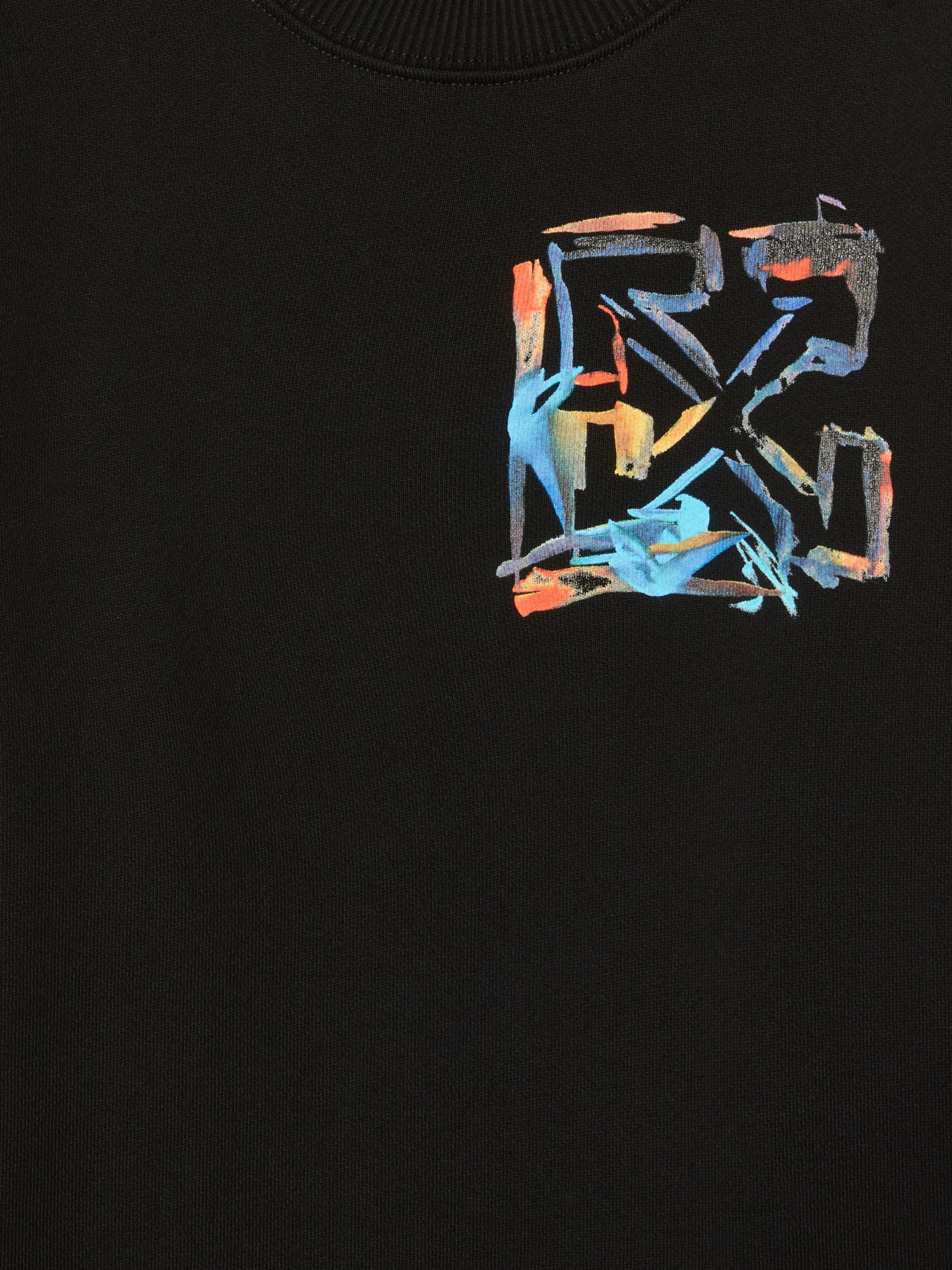OFF WHITE Watercolor Arrow Sweatshirt BLACK OBBA001S25FLE006