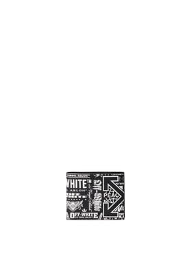 OFF WHITE Heritage Multilogo Bifold Wallet BLACK - WHITE OMNC094F25LEA003