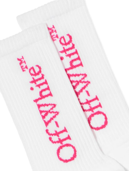 Bookish Calf Socks OFF WHITE Bookish Calf Socks WHITE - FUCHSIA OWRA035F25KNI002