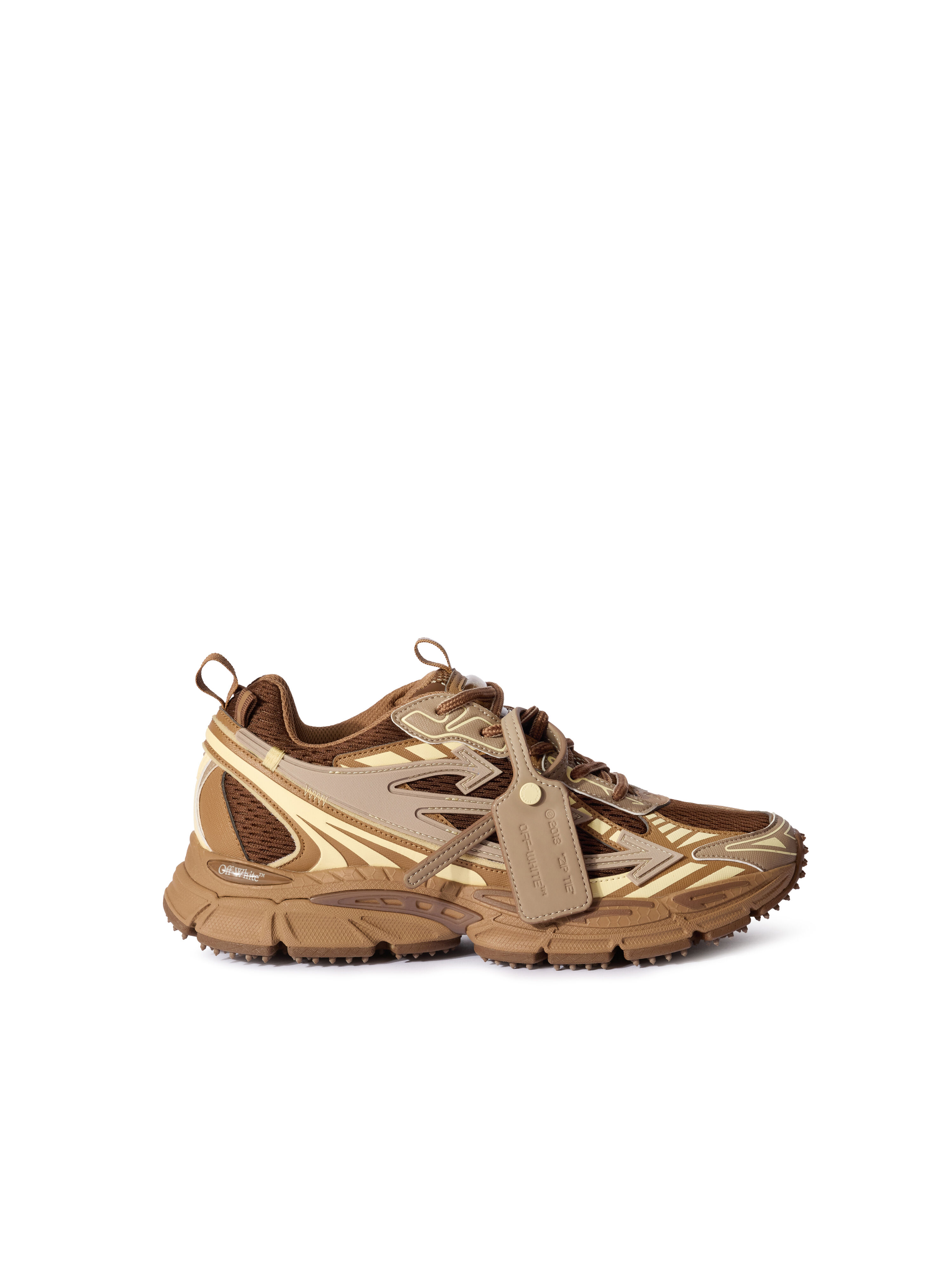 OFF WHITE Be Right Back Sneakers DARK BROWN - CREAM OMIA295F25FAB001