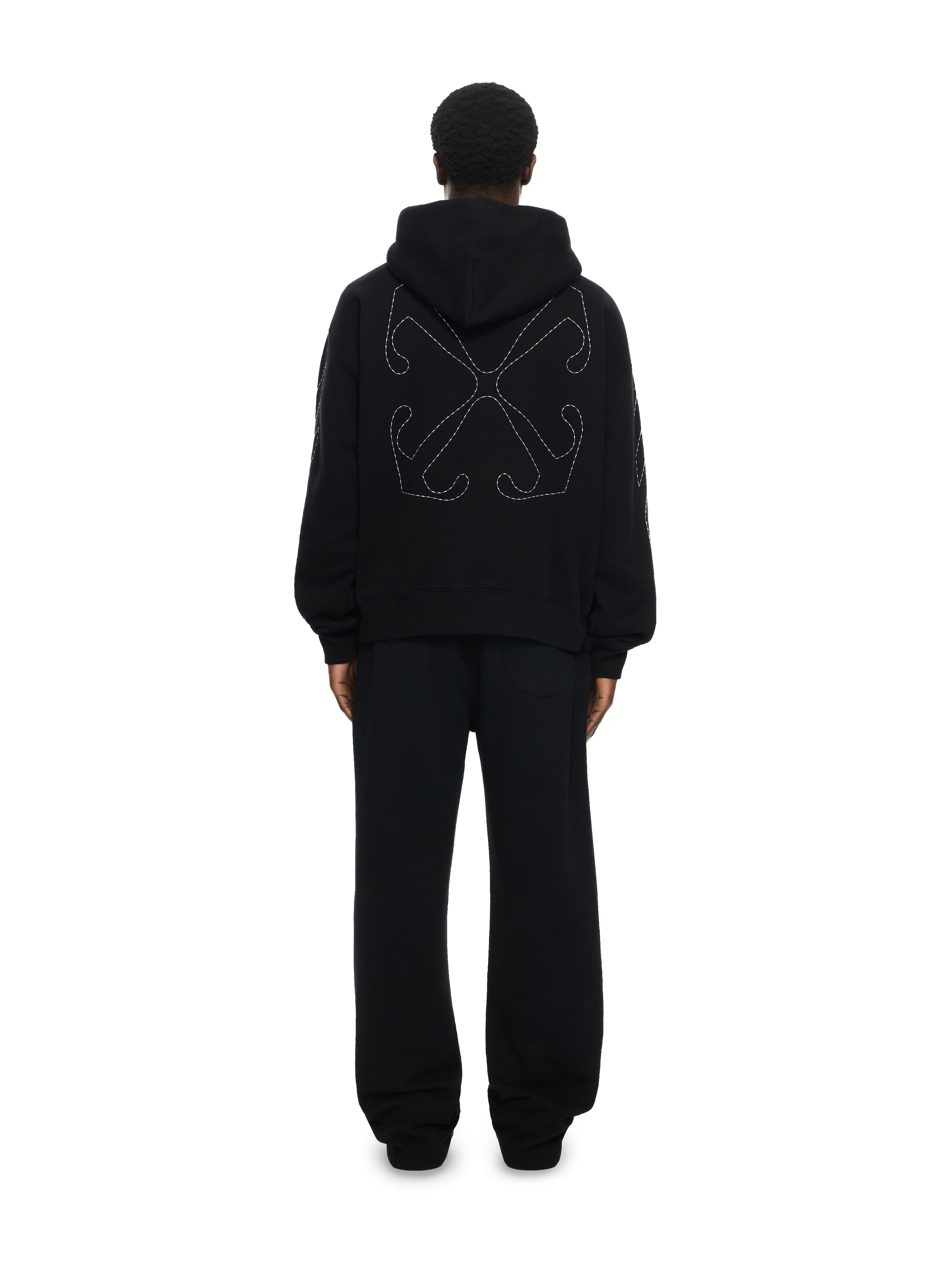 OFF WHITE STITCH ARR SKATE HOODIE  OMBB085C99FLE014