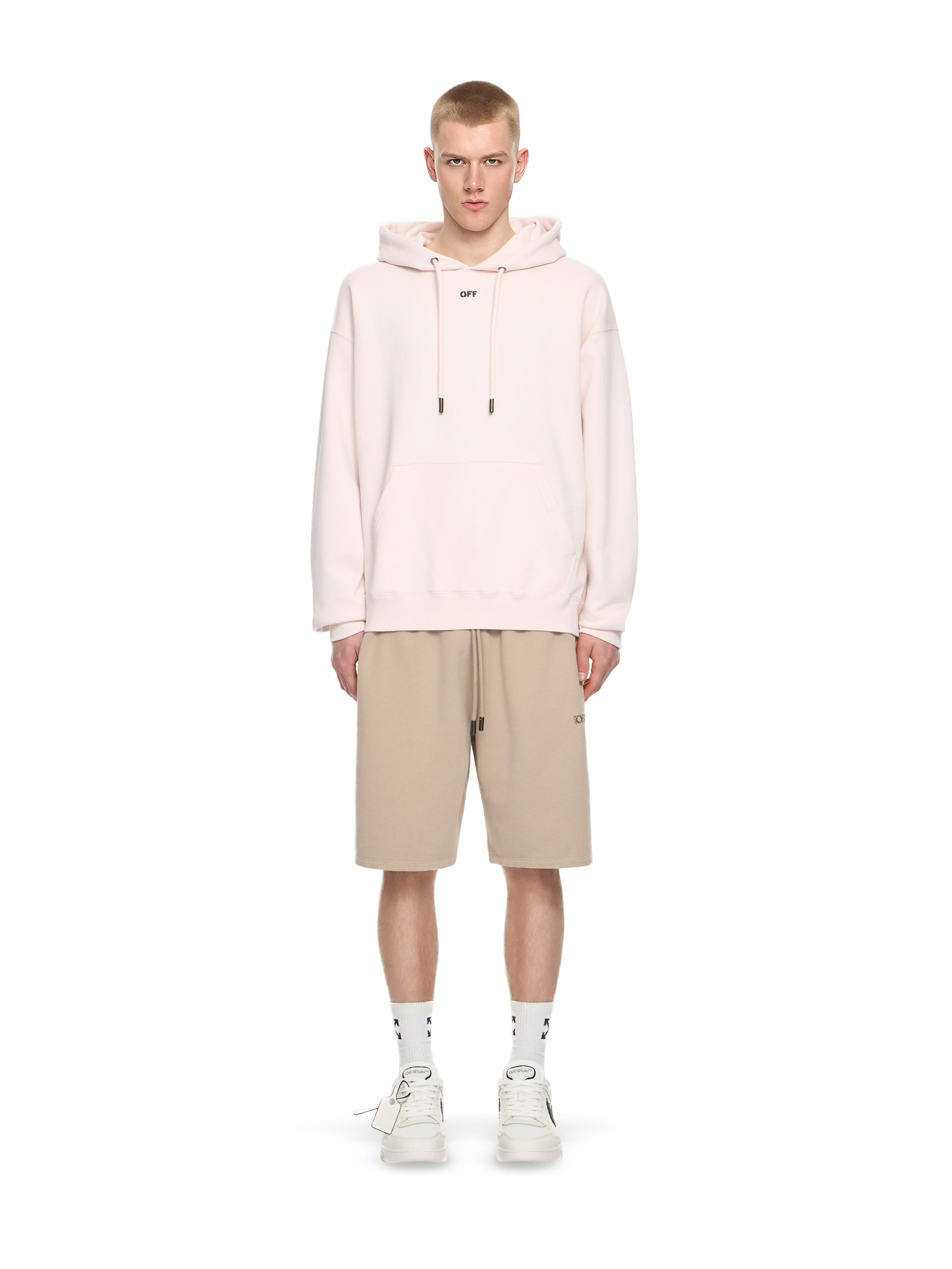 OFF WHITE Paint Arrow Skate Hoodie FADE OUT MAUVE MOR 44MBB085S26F00J