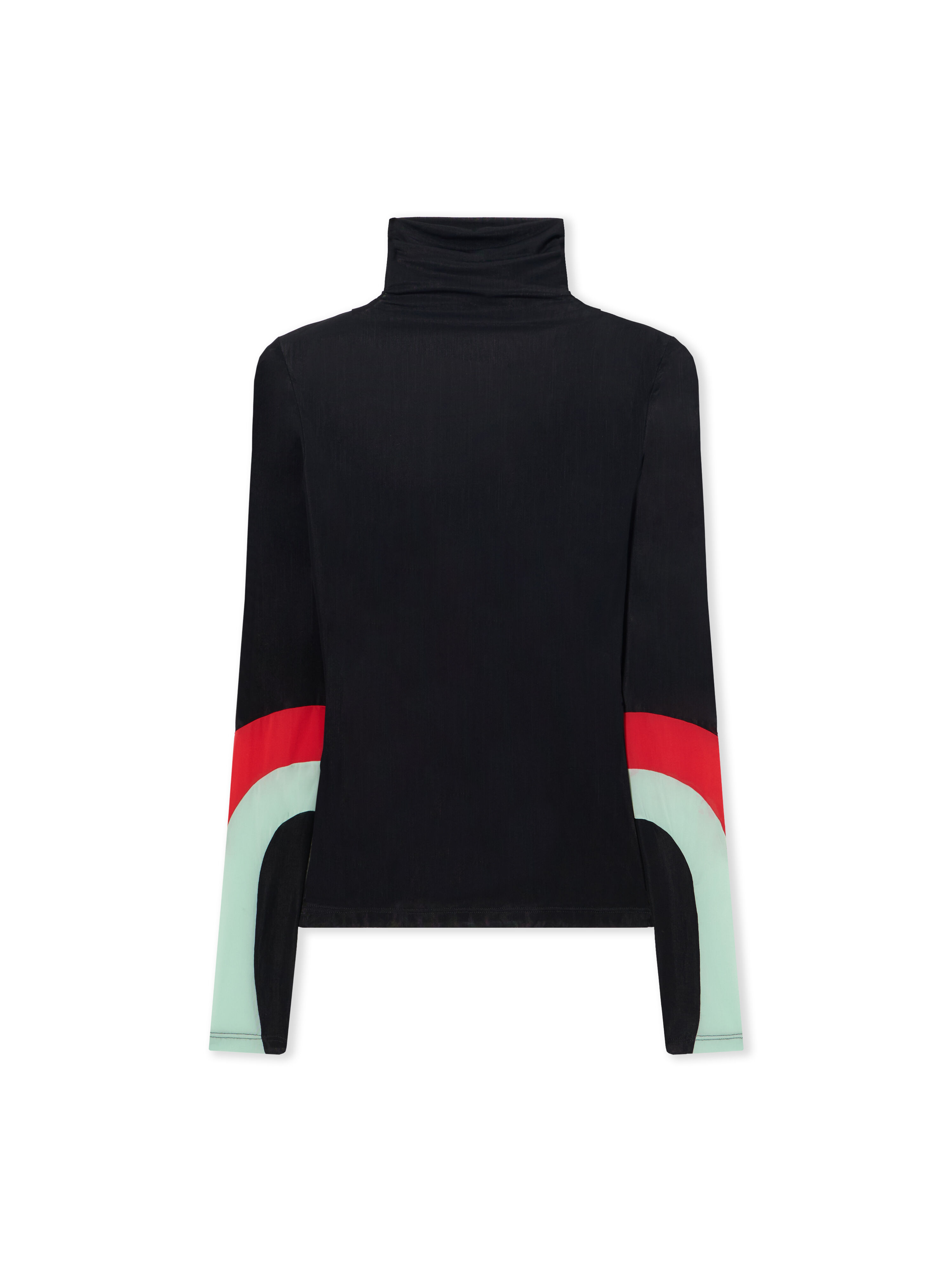 OFF WHITE Long-Sleeved Turtleneck with Color Insert Black-Black 2AD283S26JER001