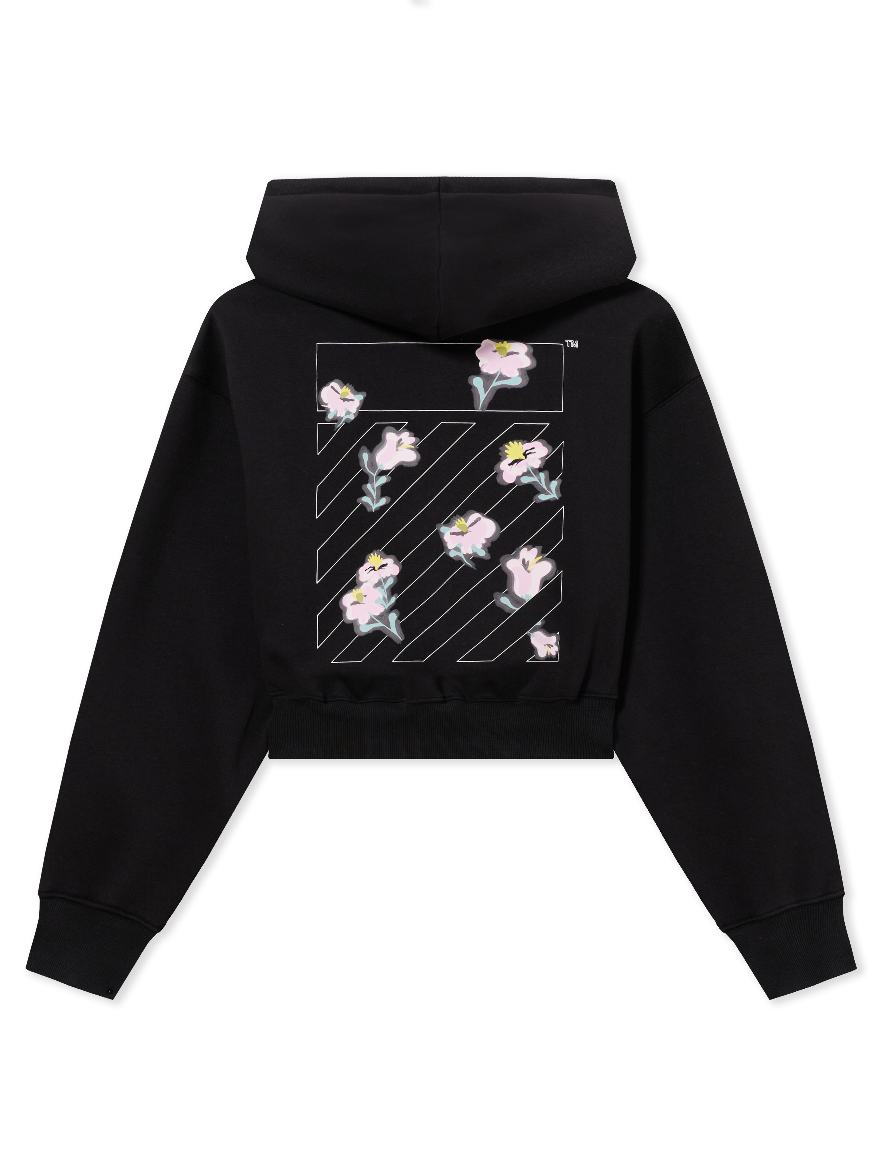 LAB L/AB Crystal Embellished Cropped Hoodie Black Night LABF2639B00102T